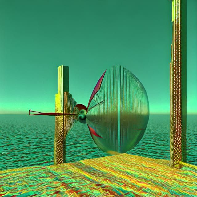 Surreal Sunshine Parallax Scene in VRay Style
