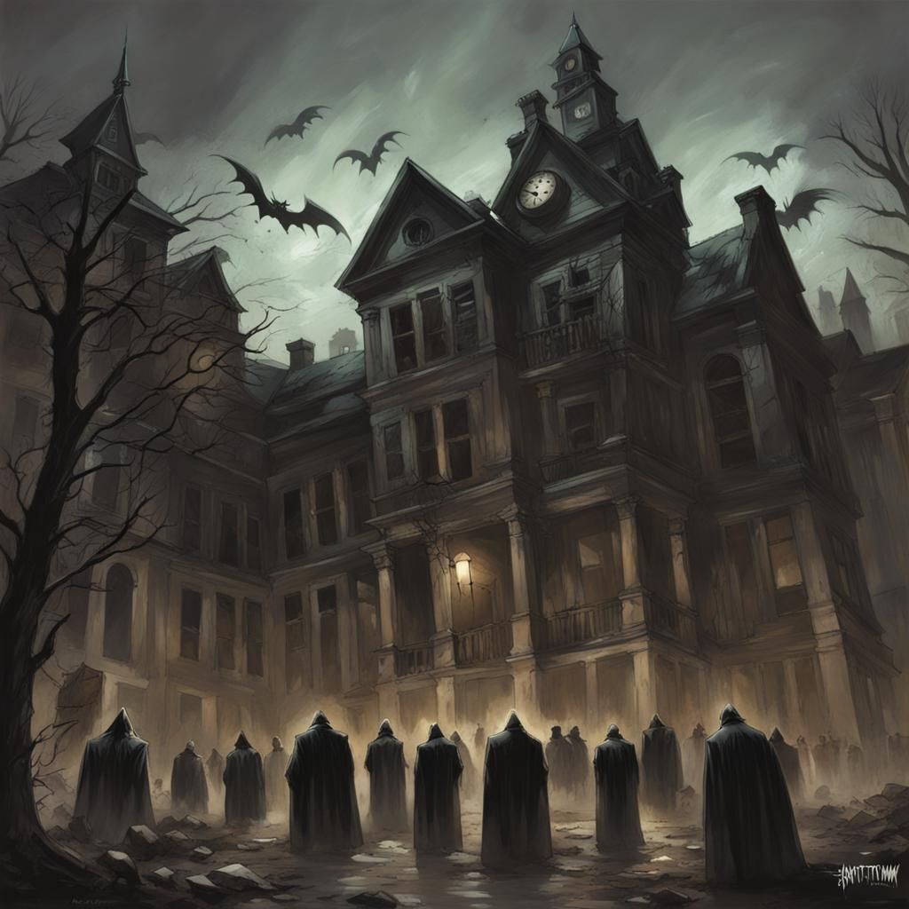 Sinister Ghouls Surround Arkham Asylum