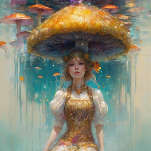 Mushroom Princess Fantasy Portrait