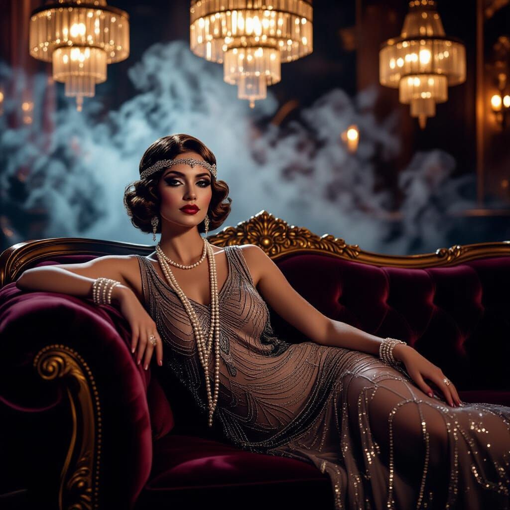 Glamorous Hollywood Lounge with Art Deco Style