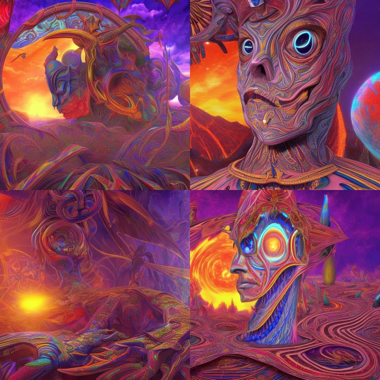 Intricate DMT Trip Concept Art in 8K Resolution