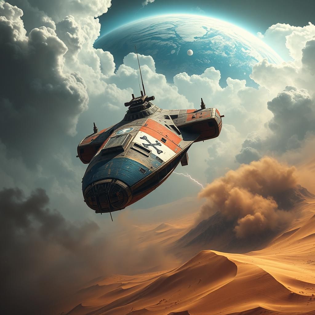 Dutch Spaceship Lands on Desert Planet