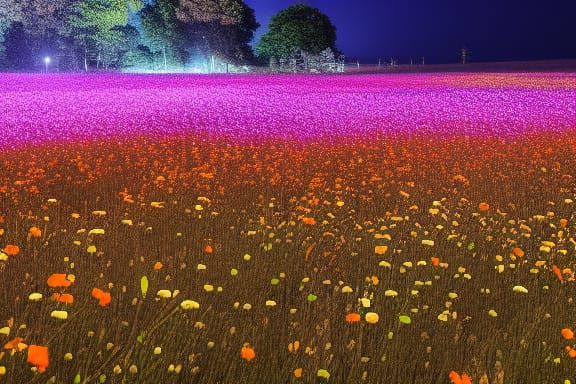 Night Field of Flowers