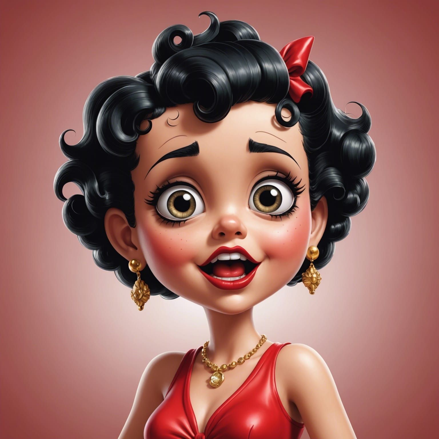Betty Boop with Surprised Expression
