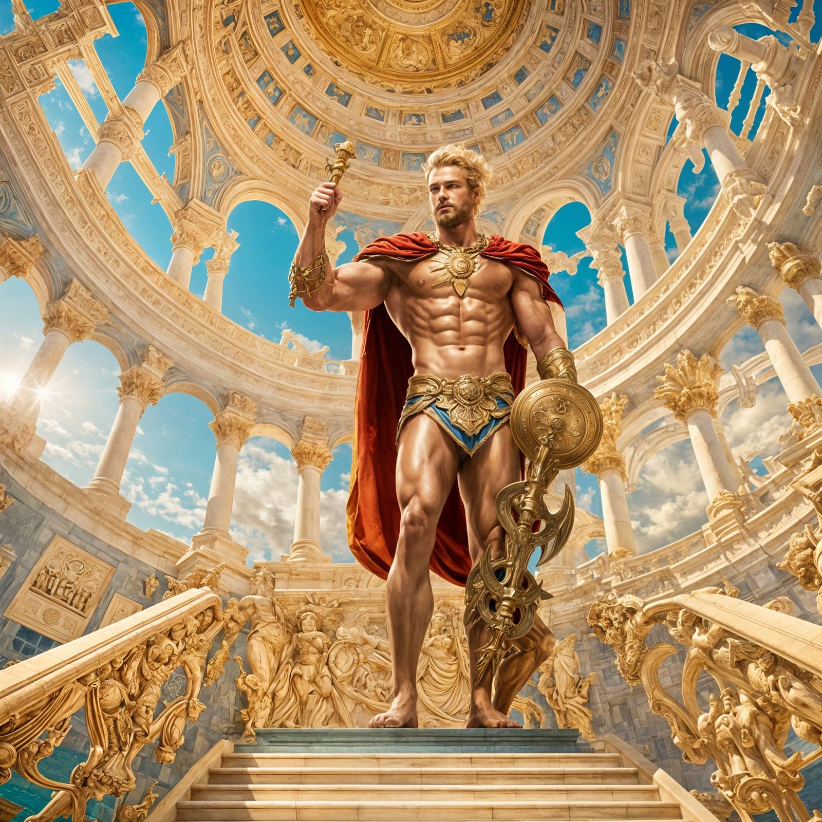 Neptune, God of the Sea, in Underwater Palace