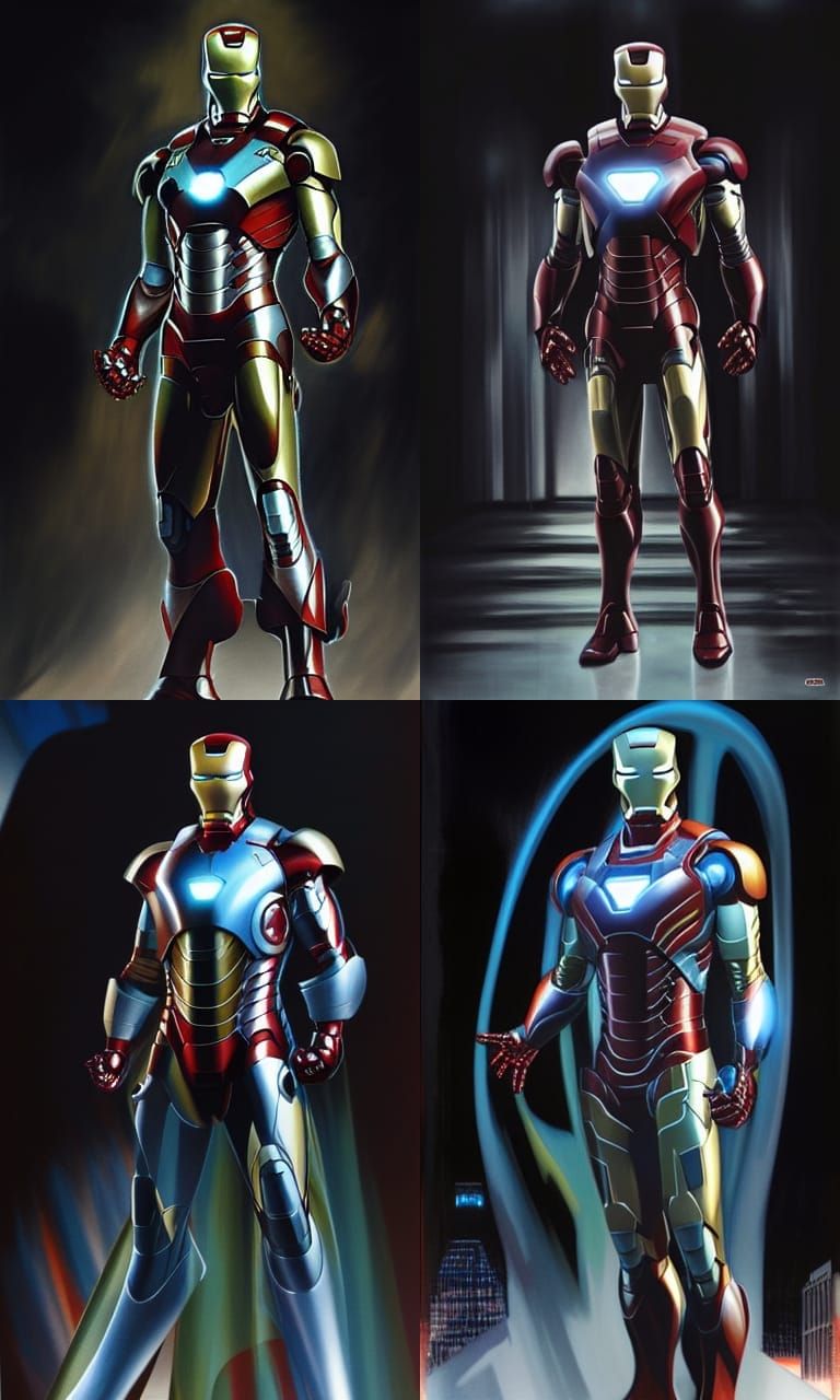 Superior Iron Man Comic Art in High Tech Setting