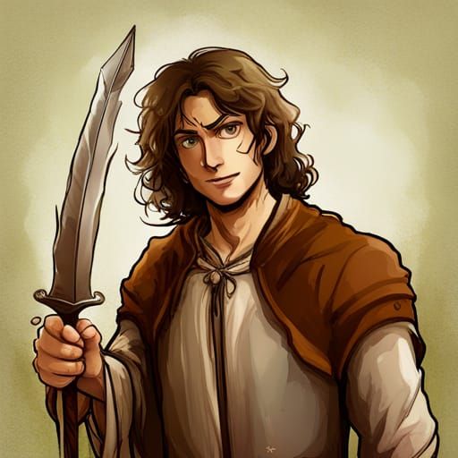 Lord of the Rings Character in Warm Fantasy Style