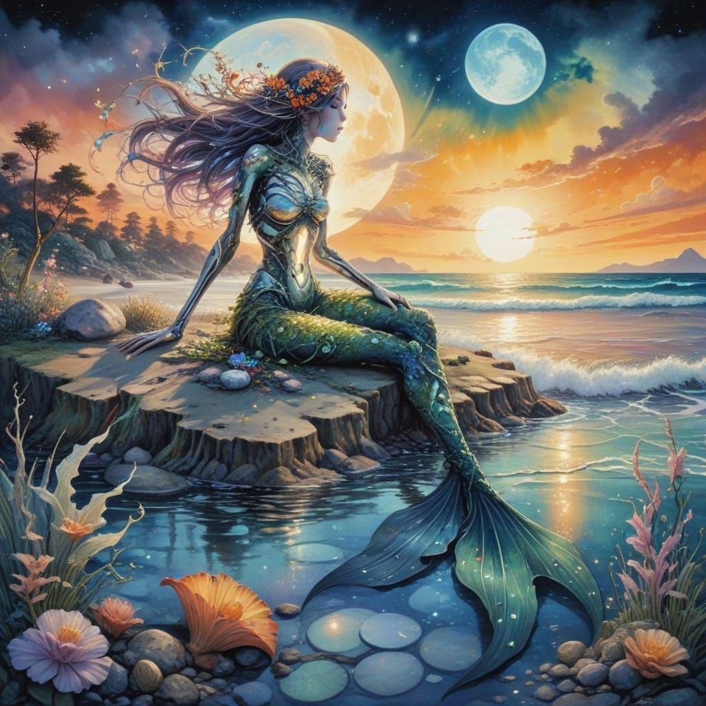 Whispers of Enchanted Twilight in a Bioluminescent Garden