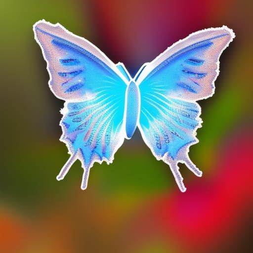 Vibrant Frost Butterfly Portrait