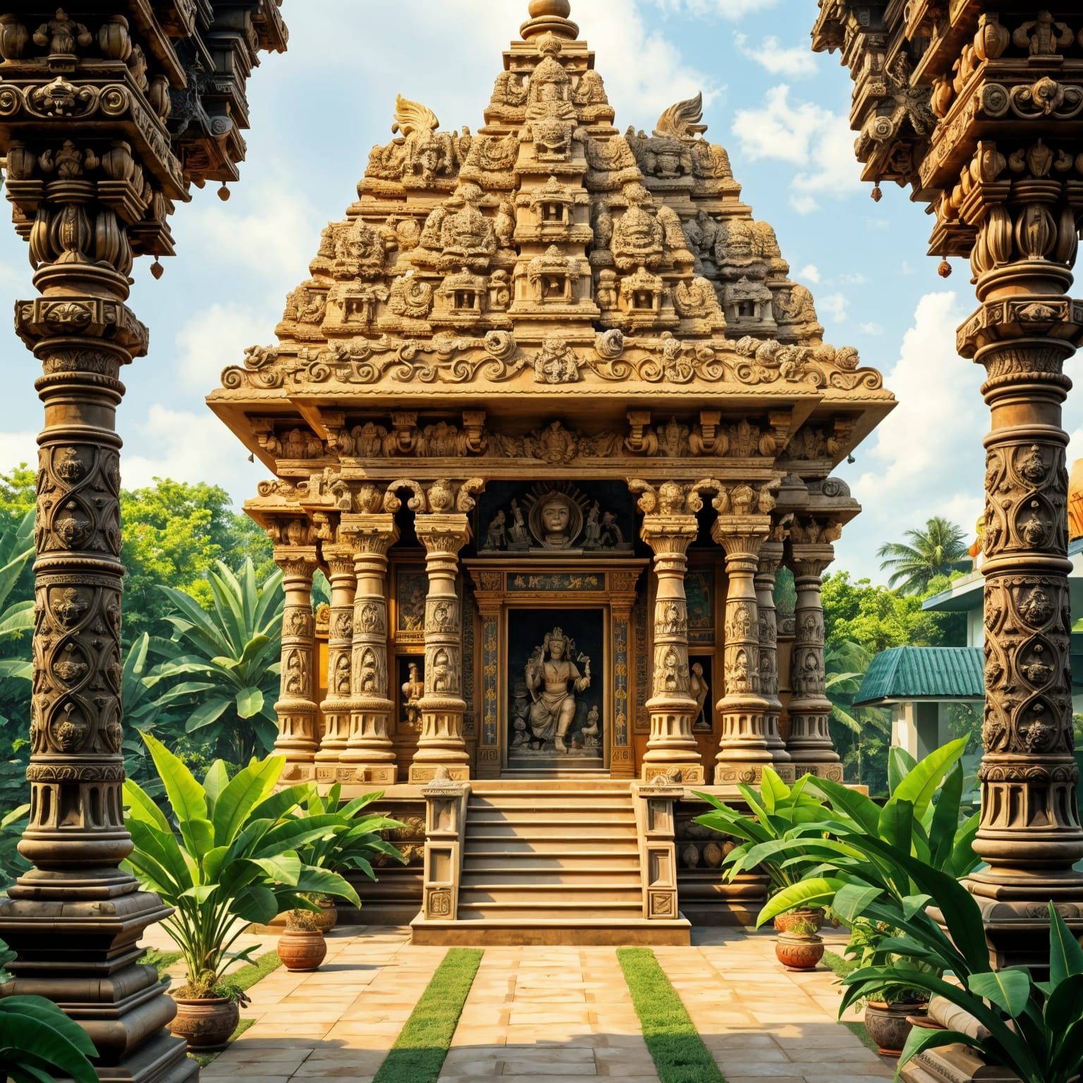 Majestic South Indian Tamil Temple Architecture
