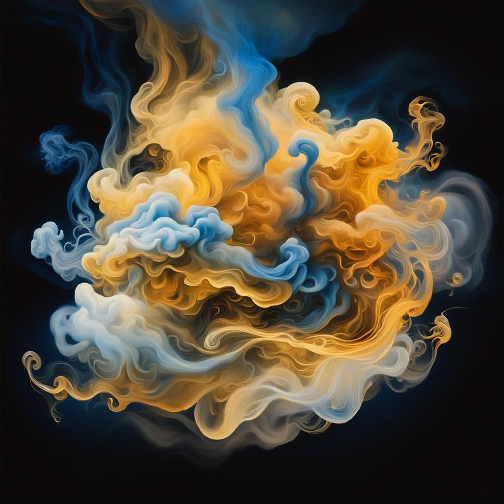 Abstract Concept of Thoughts Escaping the Mind