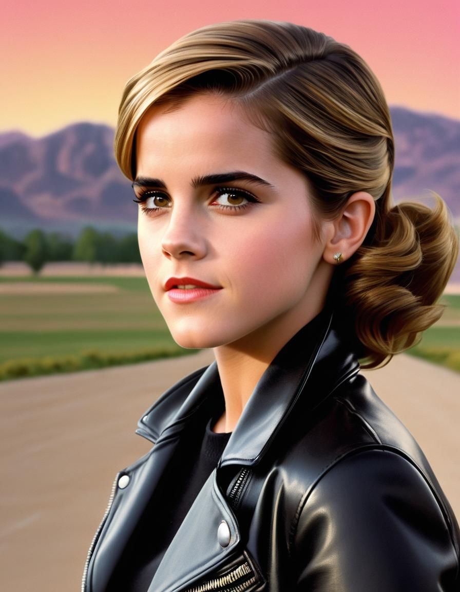 Emma Watson as Sandry: Ultrarealistic 60s High School Portra...