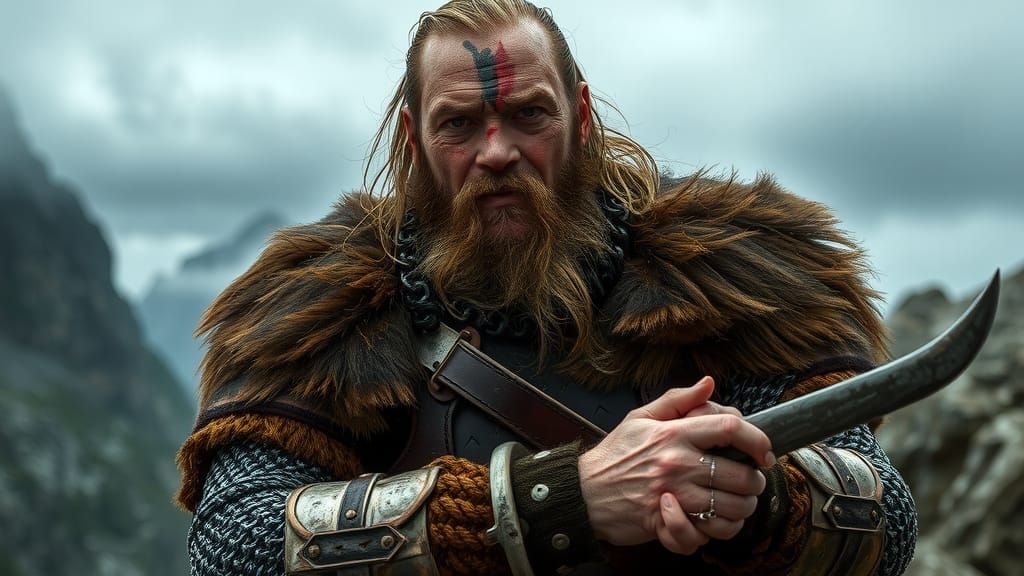 Viking Sailor in Dark Fantasy Style