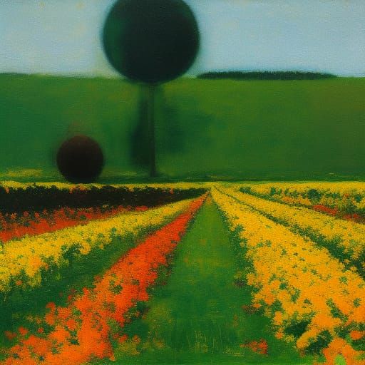 Fragmented Billboard in Expressionist Style