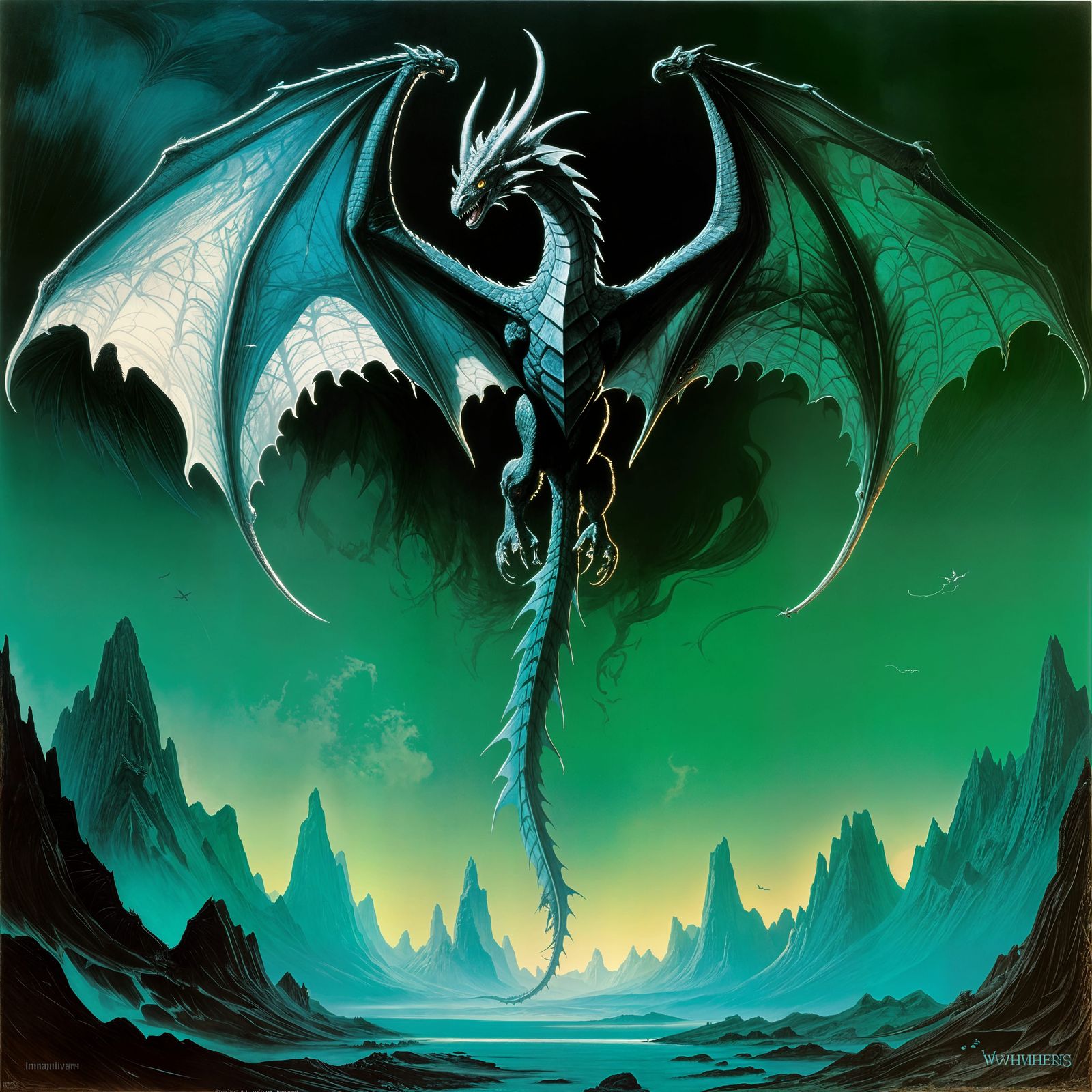 Vintage Paperback Fantasy Art: Majestic Wyvern