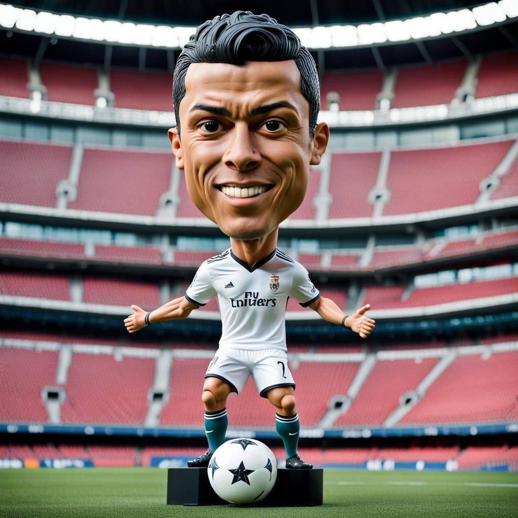 Portuguese soccer star Cristiano Ronaldo bobblehead