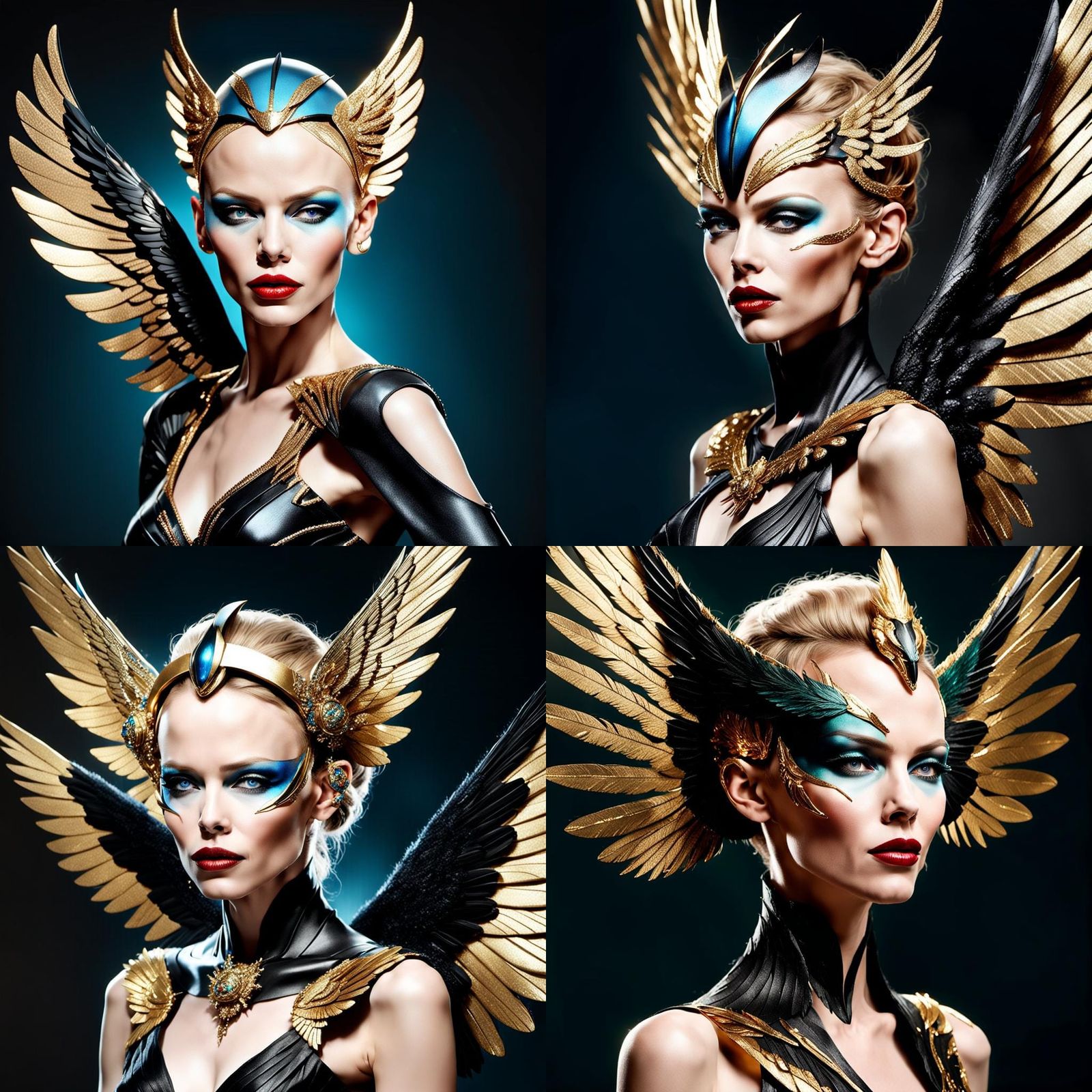 Ethereal Futuristic Woman with Wings in 4K