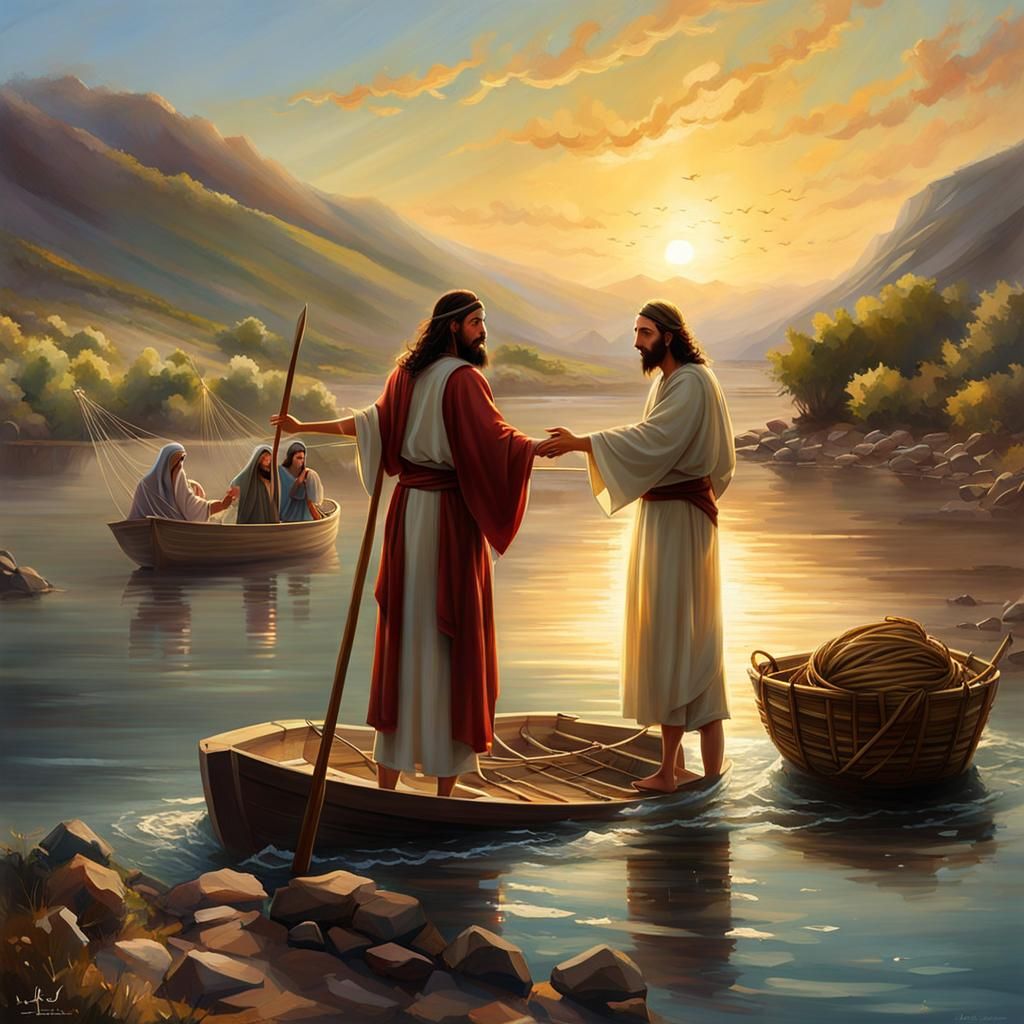 Jesus Calls Simon and Andrew: Fine Art Painting