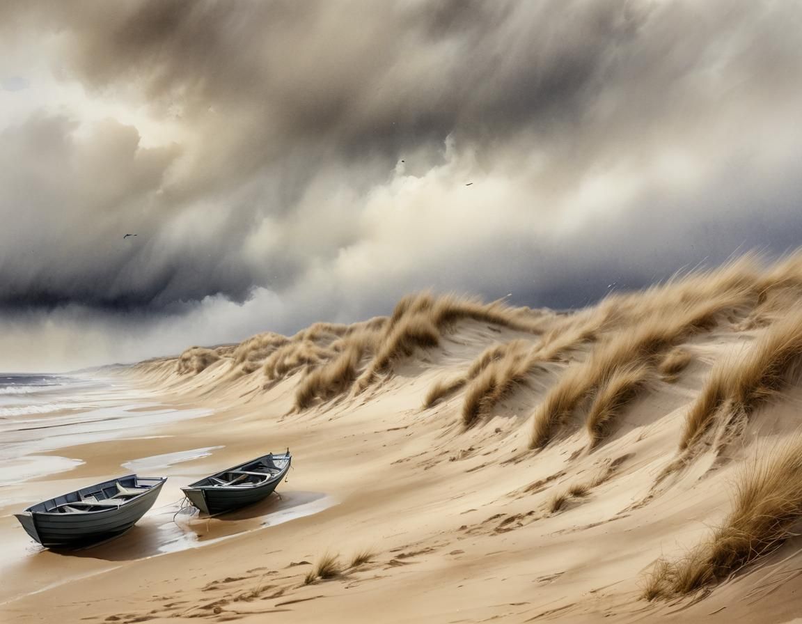 Dramatic Winter Storm Along the Formby Coast