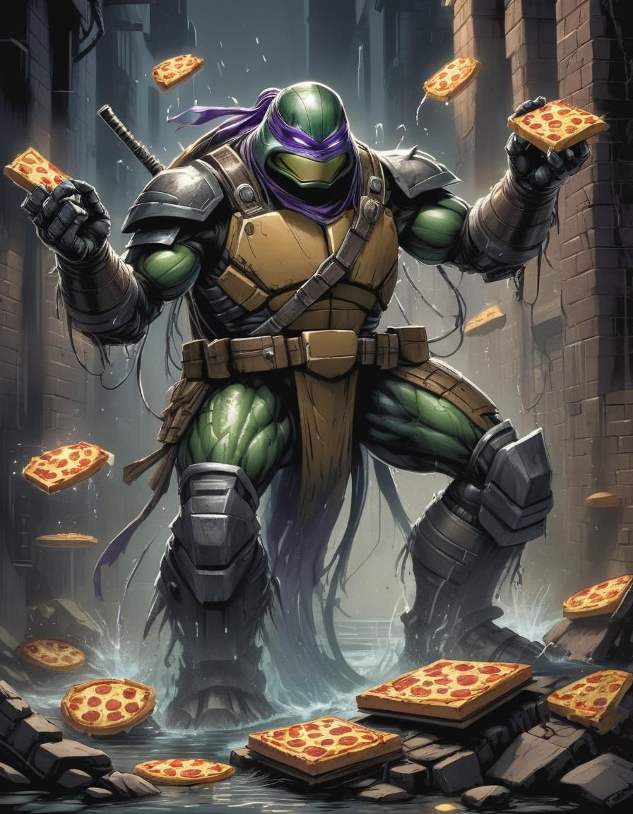Shredder Robot Pizza Thrower, Comic Book Art