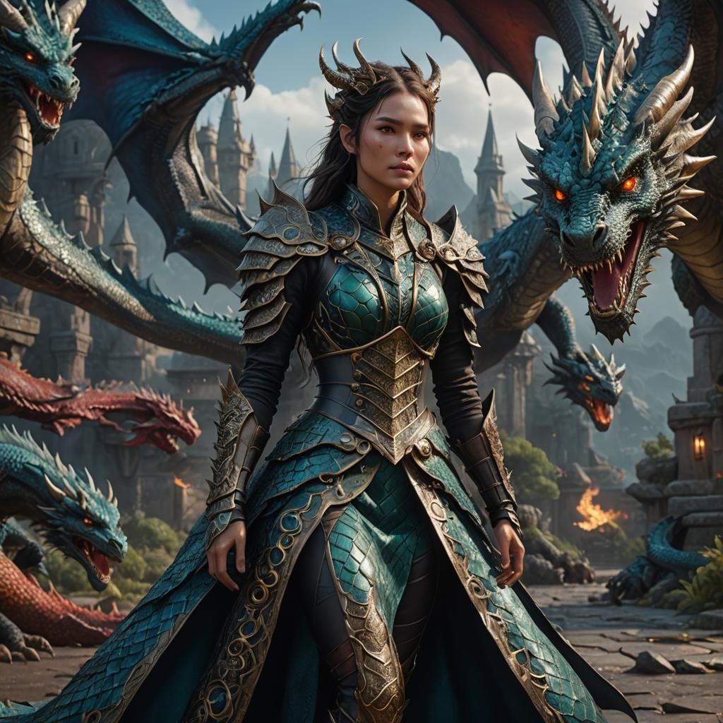 Dragon Skin Woman: Fantasy Concept Art