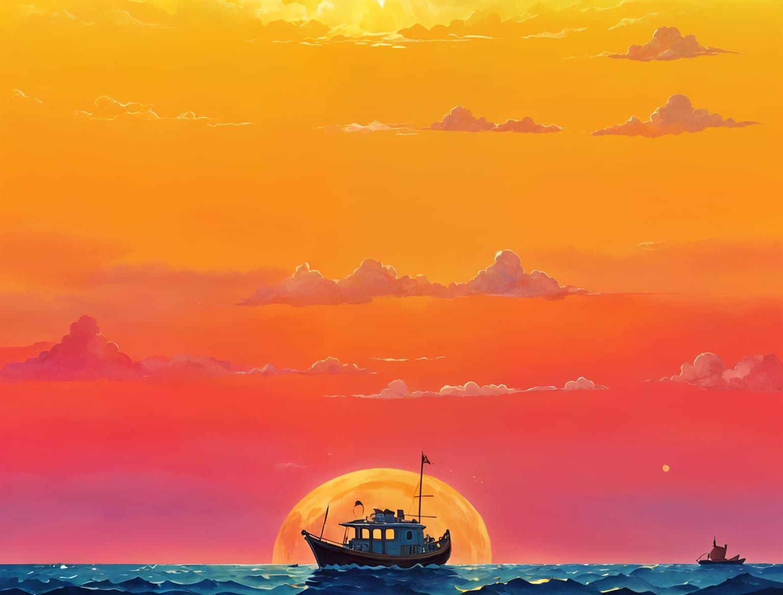 Whimsical Sci-Fi Fantasy Landscape in Studio Ghibli Style