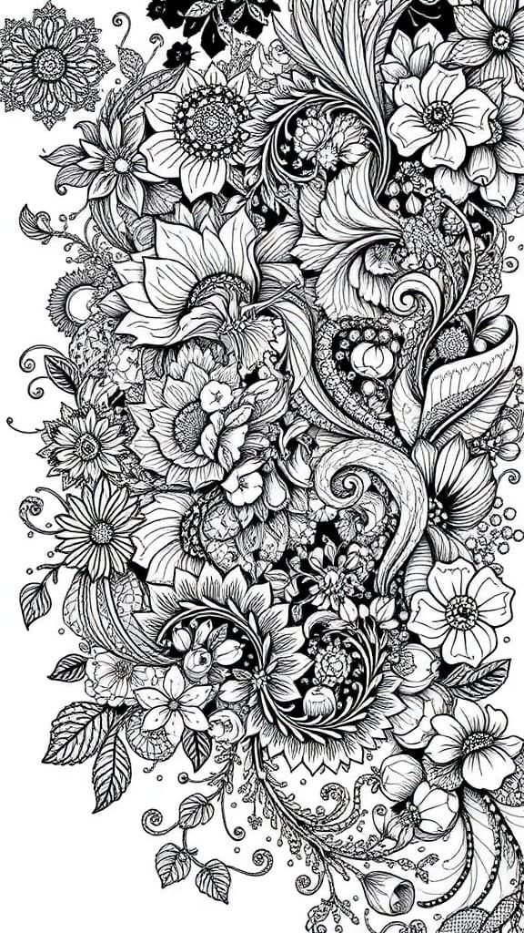 Detailed Black and White Doodle Drawing in Ash Thorp Style