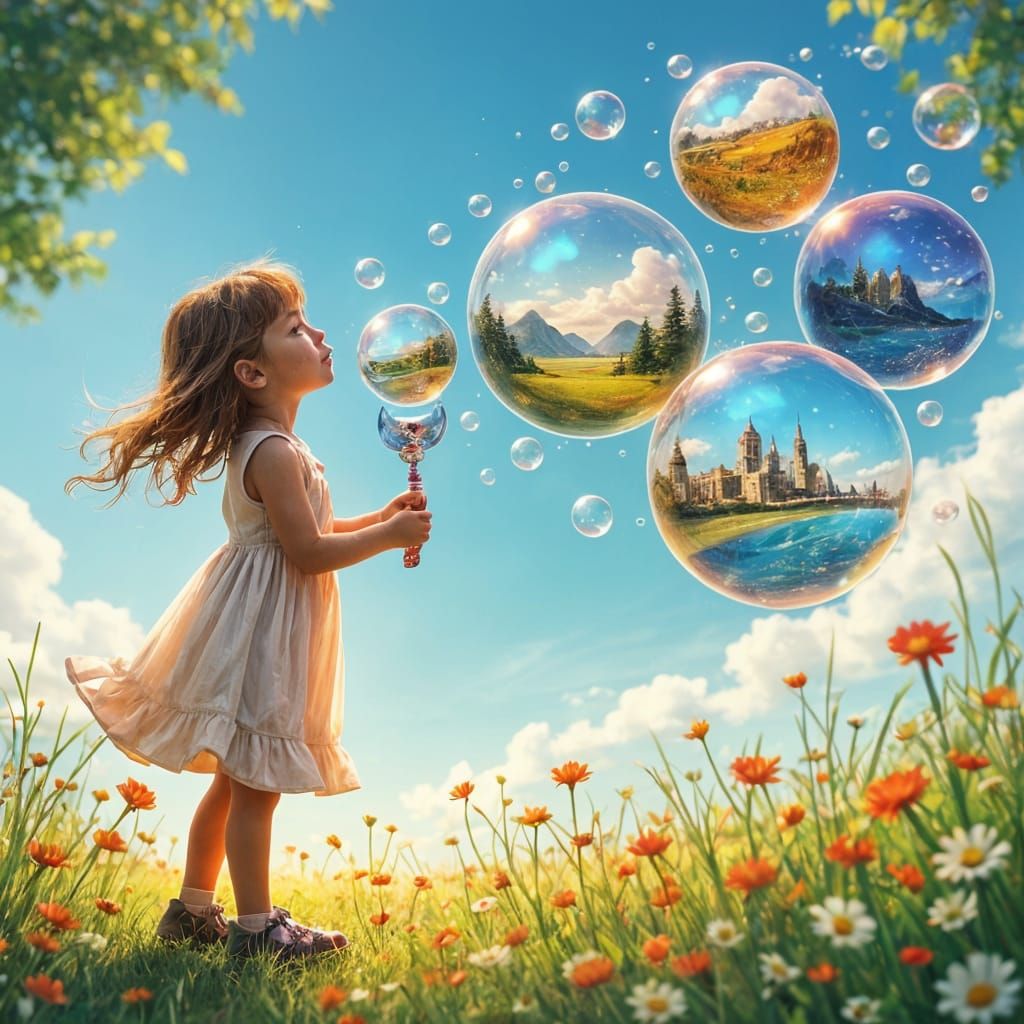Bubbles of Worlds: Landscapes in Child's Play