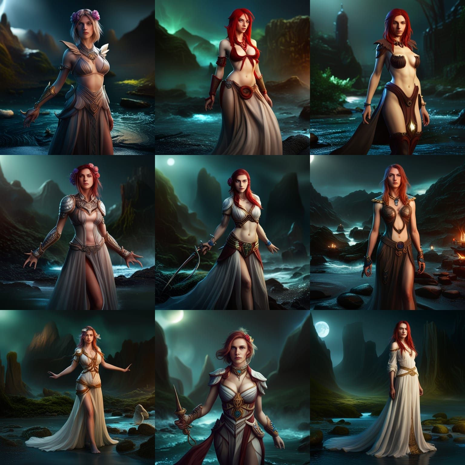 Fantasy Girl in Detailed Matte Painting Style