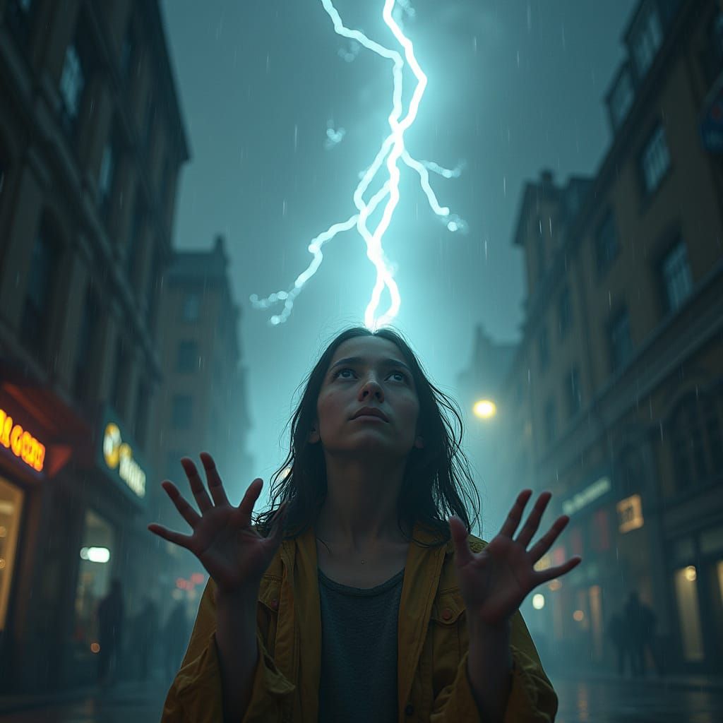 Girl in Chiaroscuro Lightning Portal