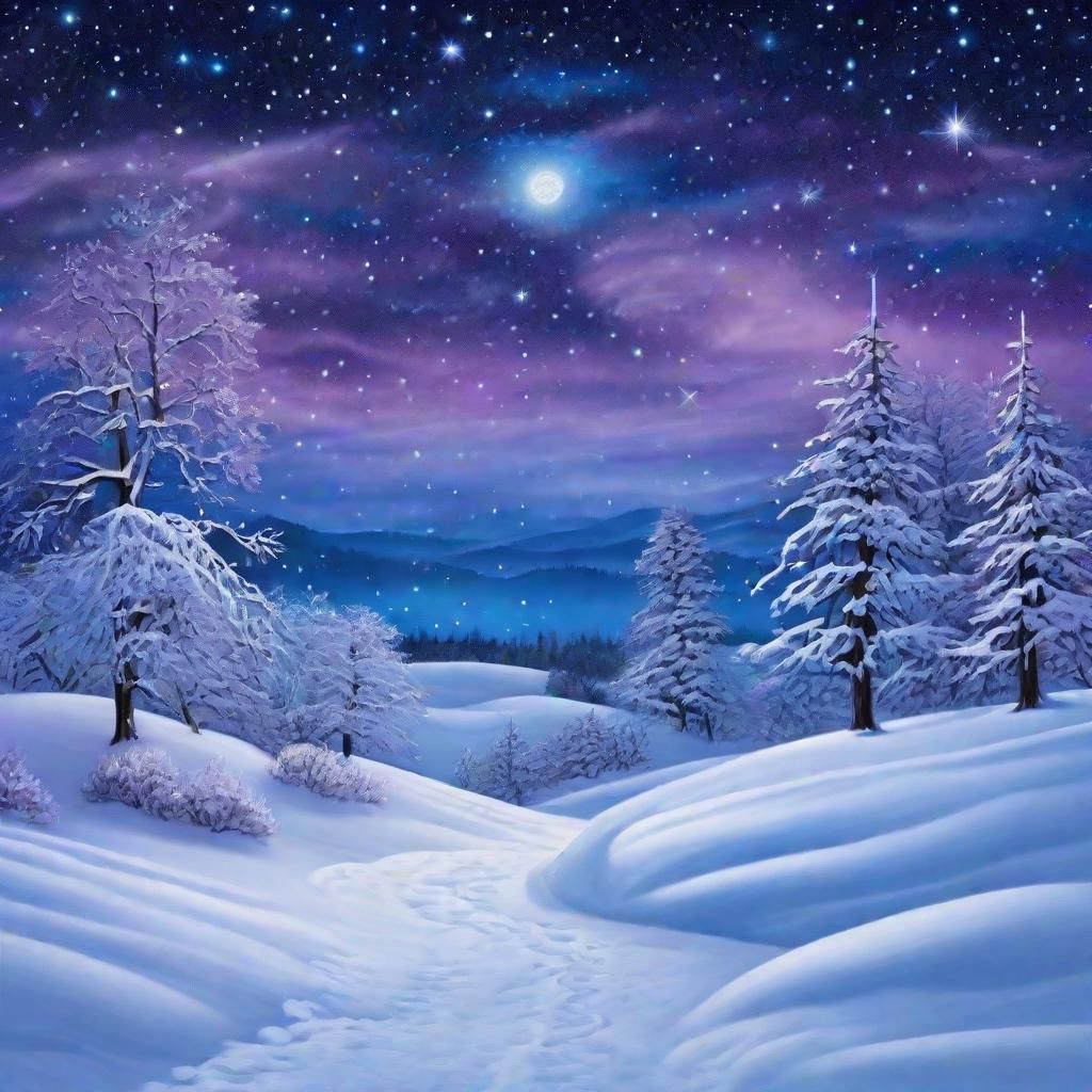 Enchanting Winter Landscape Concept Art