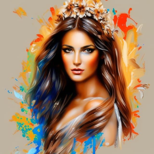 Greek Goddess Portrait in Speedpaint Style