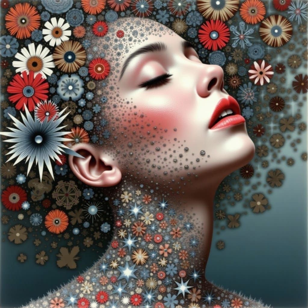 Abstract Earthscape with Intricate Patterns