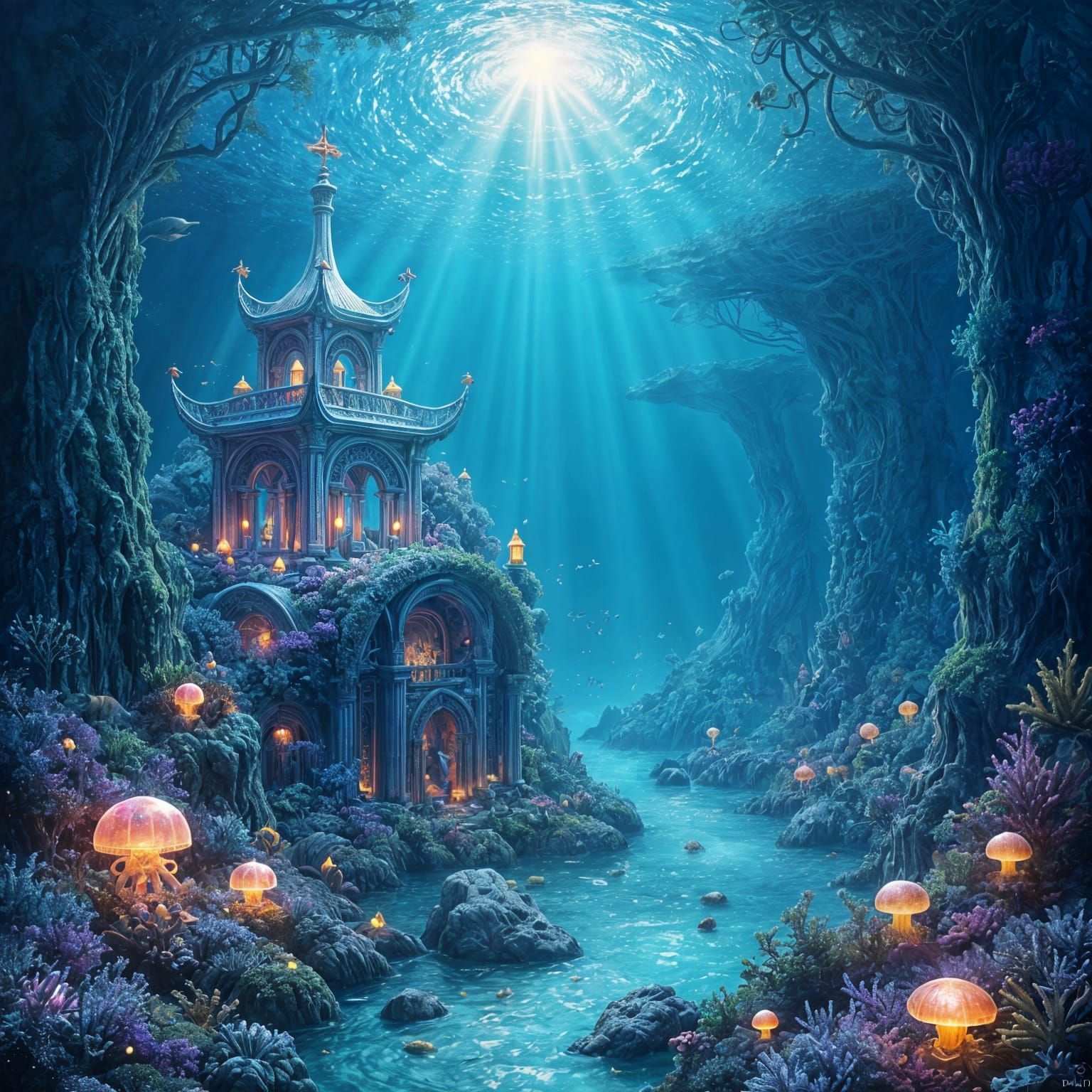Holographic Astral Kingdom at Ocean Bottom