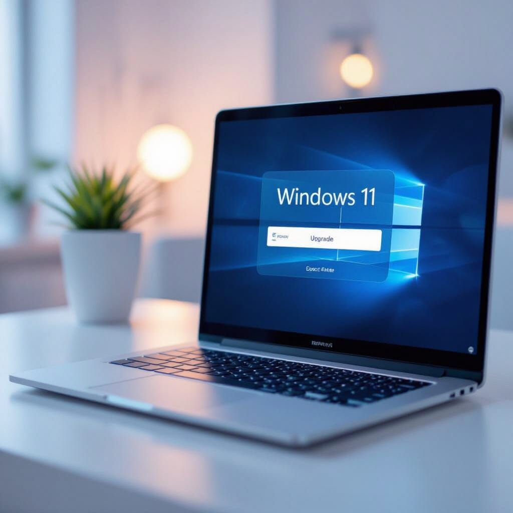Windows 11 Upgrade Prompt on Modern Laptop