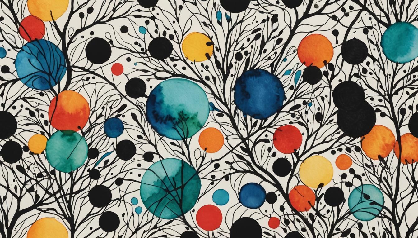 Ocean Depths: Abstract Watercolor Painting