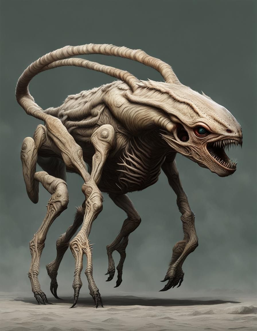 Europan Alien Pack Animal in Dark Fantasy Style