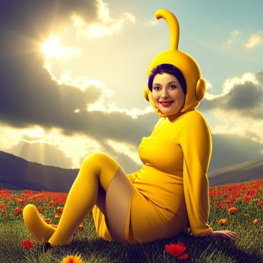 Mature Yellow Teletubby Pin-Up Picture