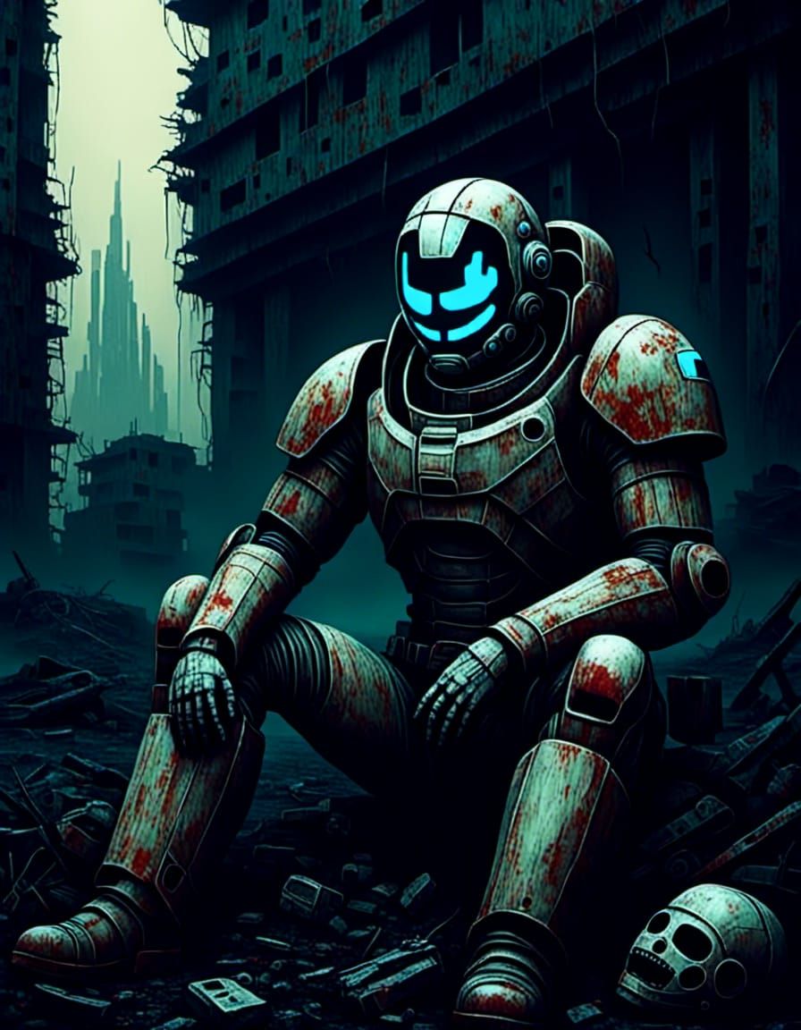 Abstract Concept of Happiness Realized by AI