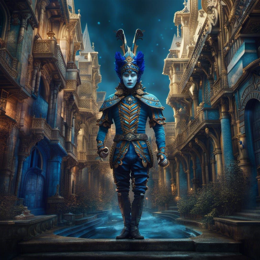 Blue Harlequin: Epic Digital Matte Painting