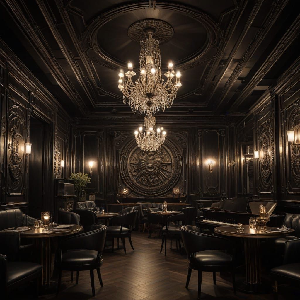 Jazz Club Oasis: A Fusion of Futuristic Luxury and Timeless...