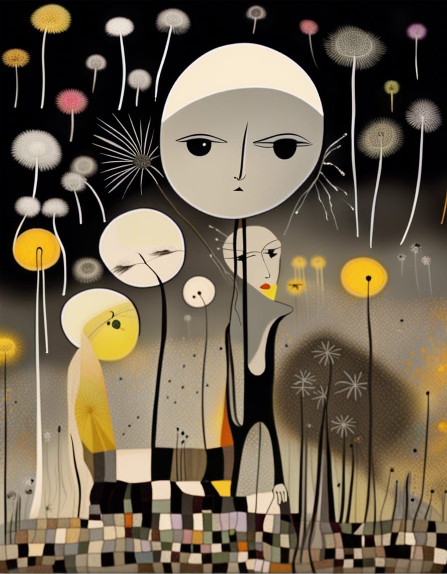 Fairies Making Wishes in Dandelion Dreamscape