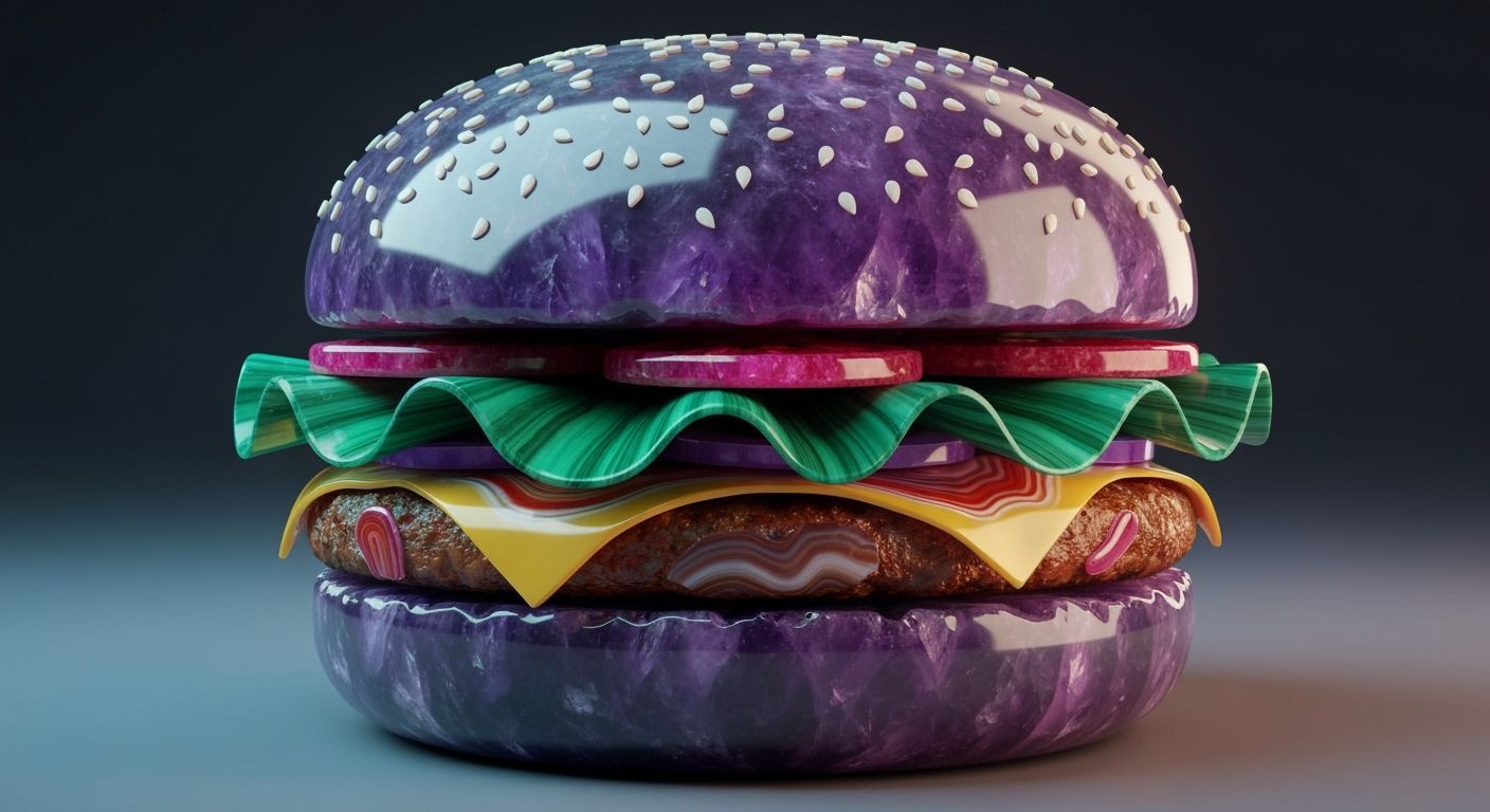Gemstone Burger: A Photorealistic Gem-Based Food Creation