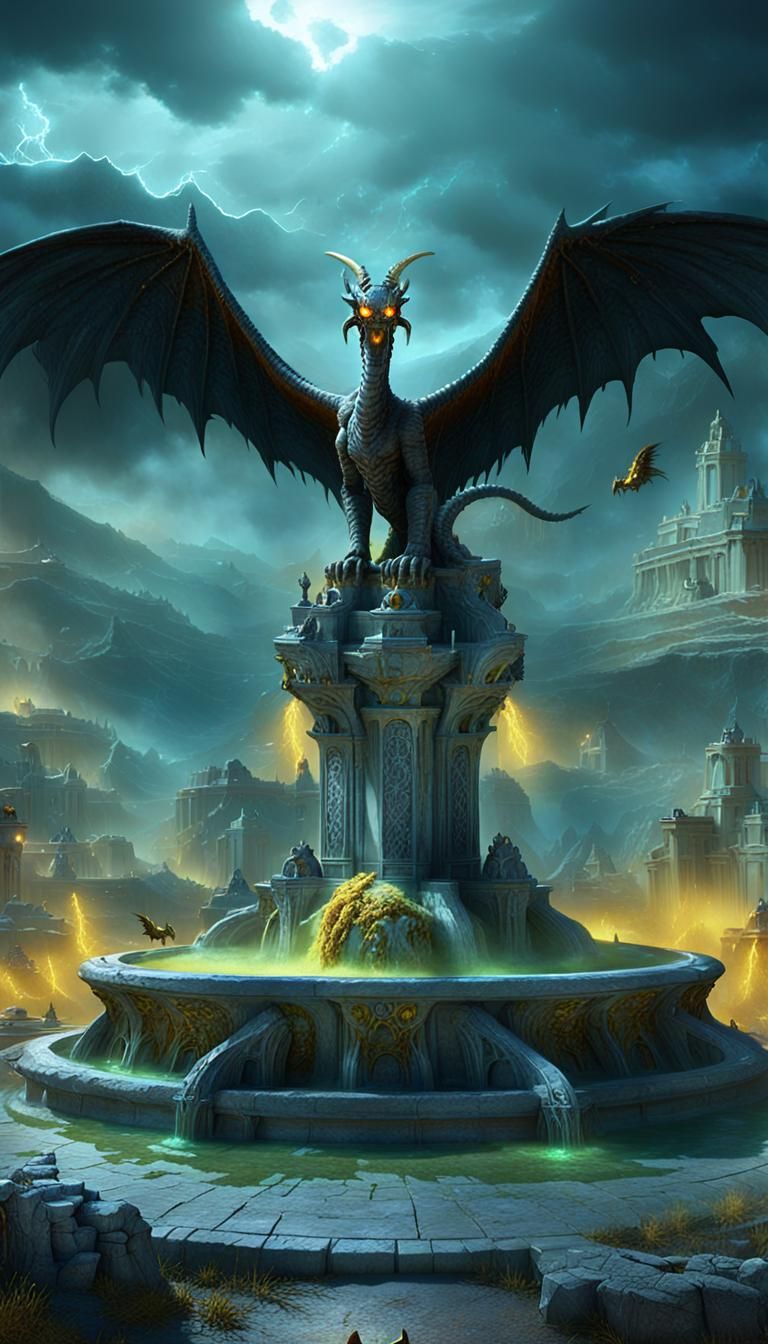 Winged Serpent in High Fantasy Nightmare