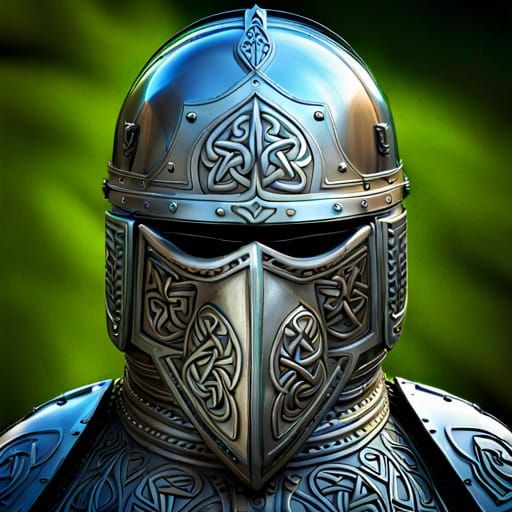 Celtic Knight Helm and Sword in HDR