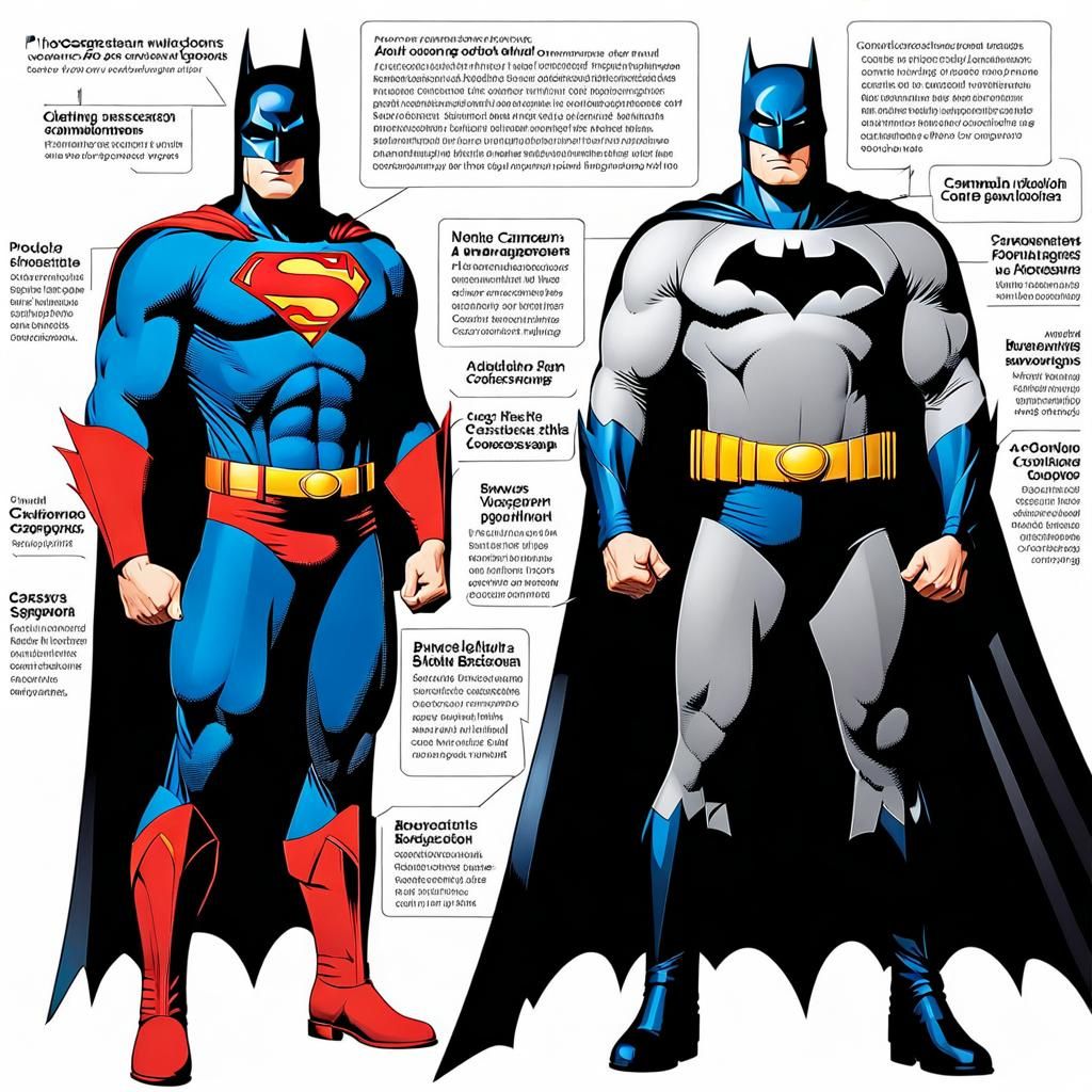 Batman and Superman Posing for Photo Shoot