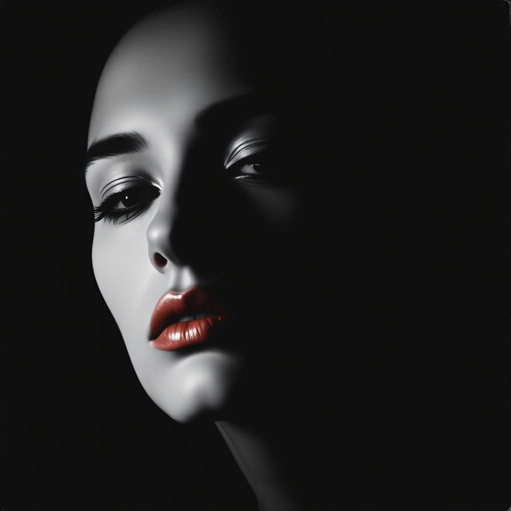 Monochromatic Study in Black Art