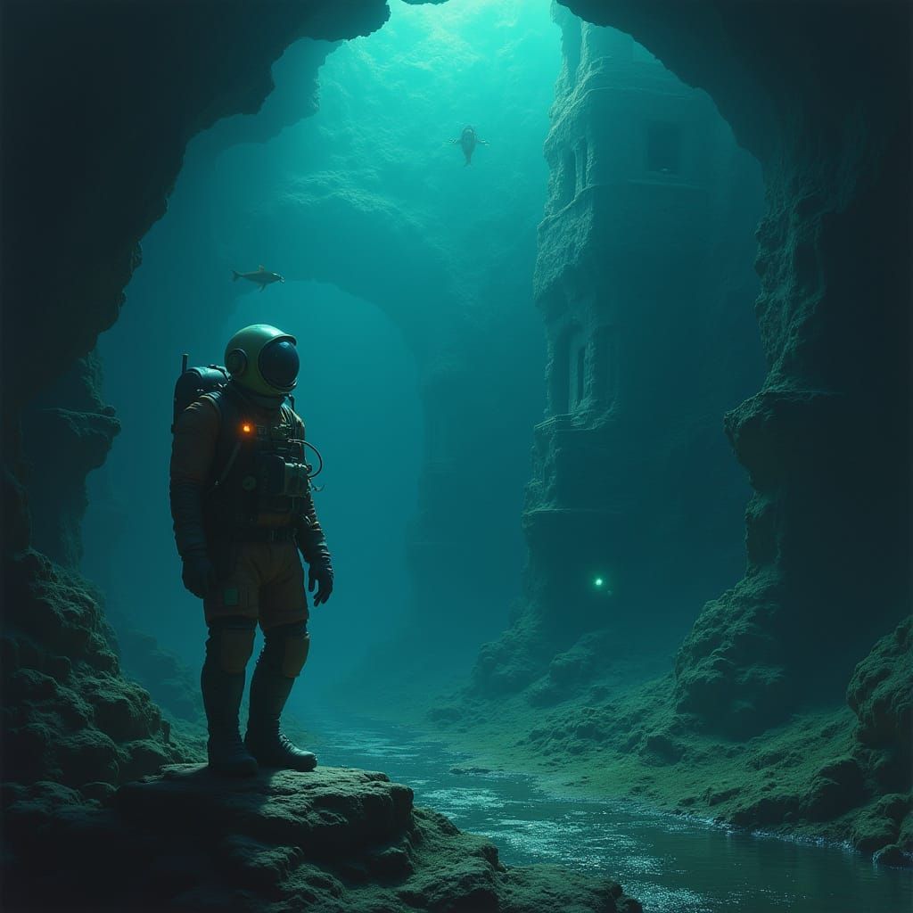 Astronaut Discovers Atlantis Ruins in Dark Ocean Depths