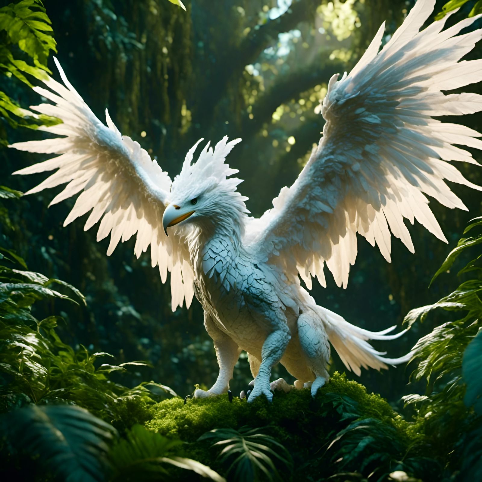 Cinematic Jungle Dragon with Wings