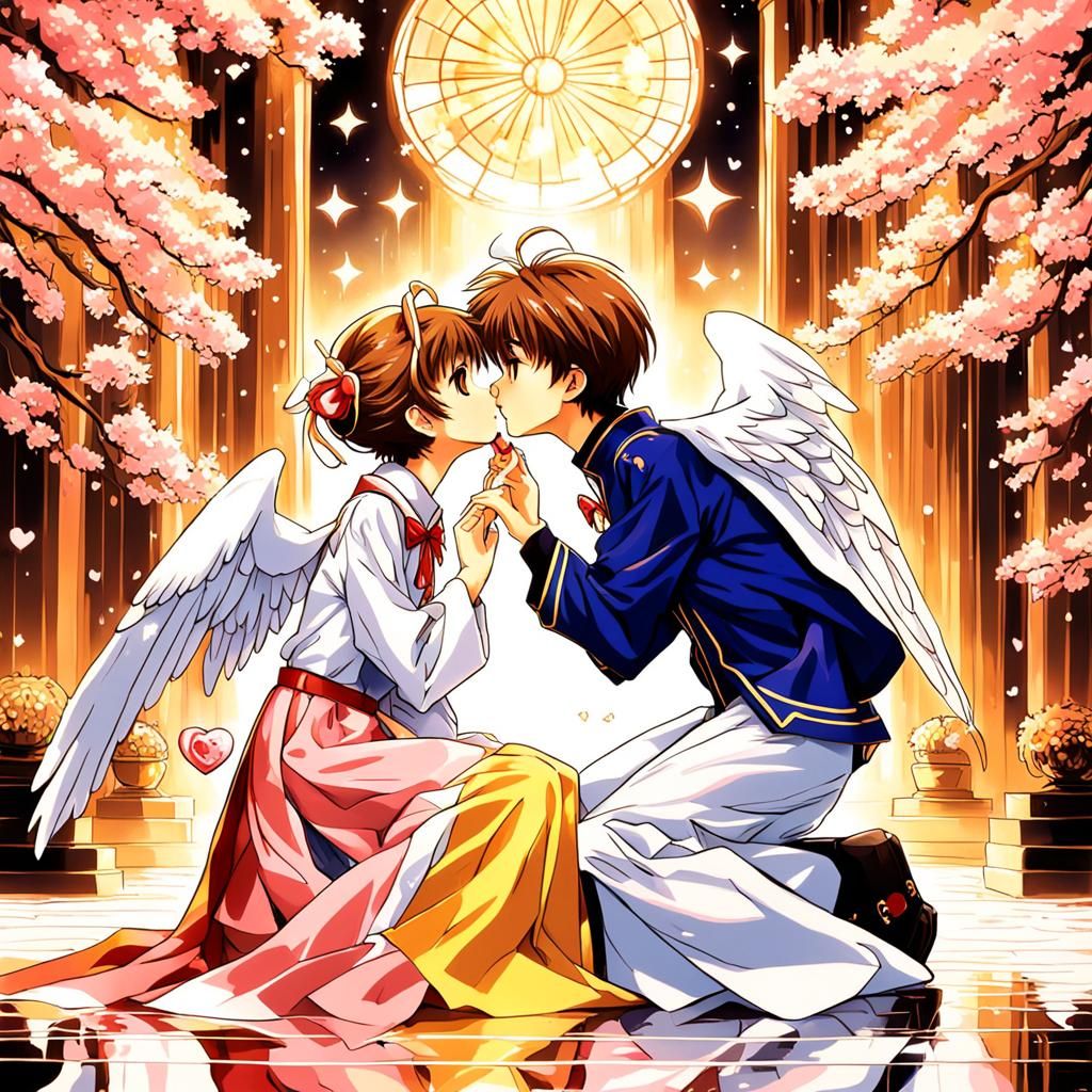 Sakura and Syaoran's Kiss: Anime Key Visual